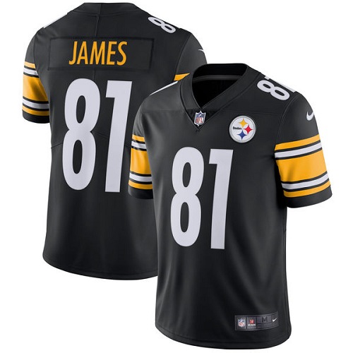 Nike Steelers #81 Jesse James Black Team Color Men's Stitched NFL Vapor Untouchable Limited Jersey